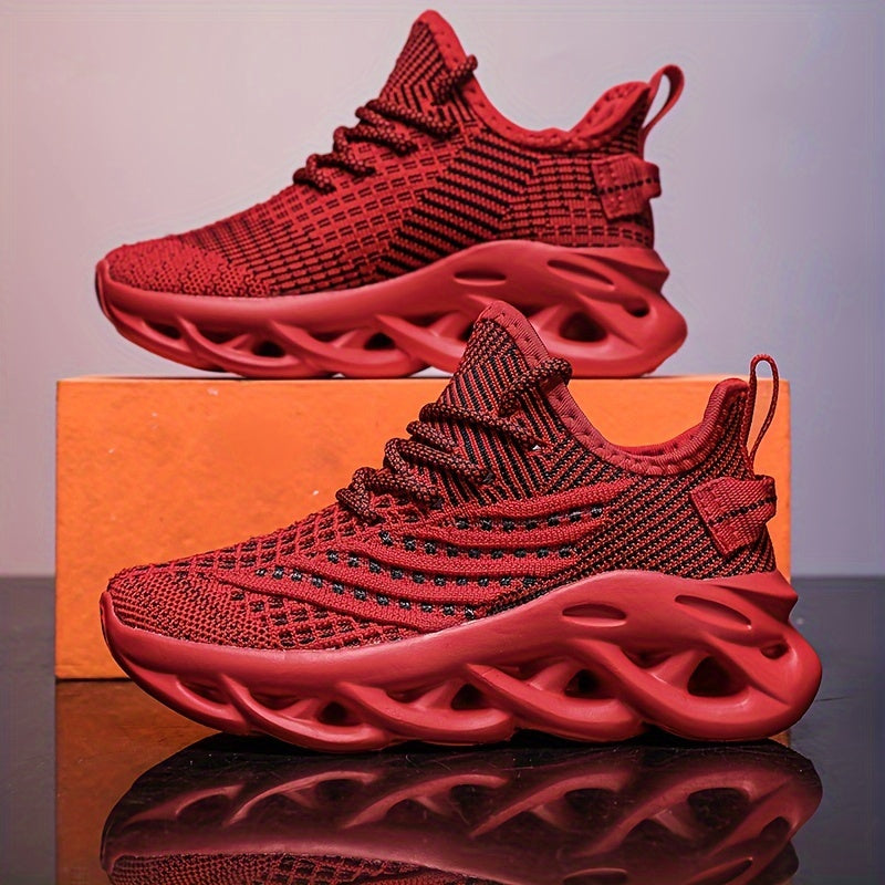 Youngsters' Breathable Knit Sneakers - Lightweight, Non-Slip Tennis & Running Shoes for Boys and Girls, All Seasons, Allseason Sneakers | Sleek Sporty Design | Durable EVA Sole, Cute Shoes