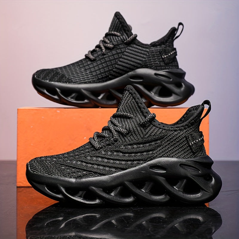 Youngsters' Breathable Knit Sneakers - Lightweight, Non-Slip Tennis & Running Shoes for Boys and Girls, All Seasons, Allseason Sneakers | Sleek Sporty Design | Durable EVA Sole, Cute Shoes