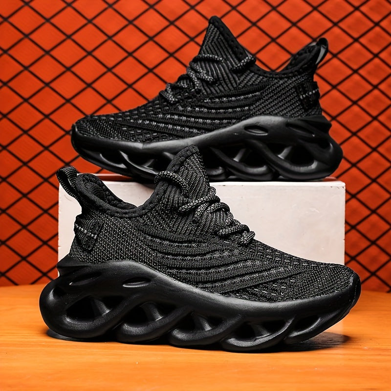 Youngsters' Breathable Knit Sneakers - Lightweight, Non-Slip Tennis & Running Shoes for Boys and Girls, All Seasons, Allseason Sneakers | Sleek Sporty Design | Durable EVA Sole, Cute Shoes