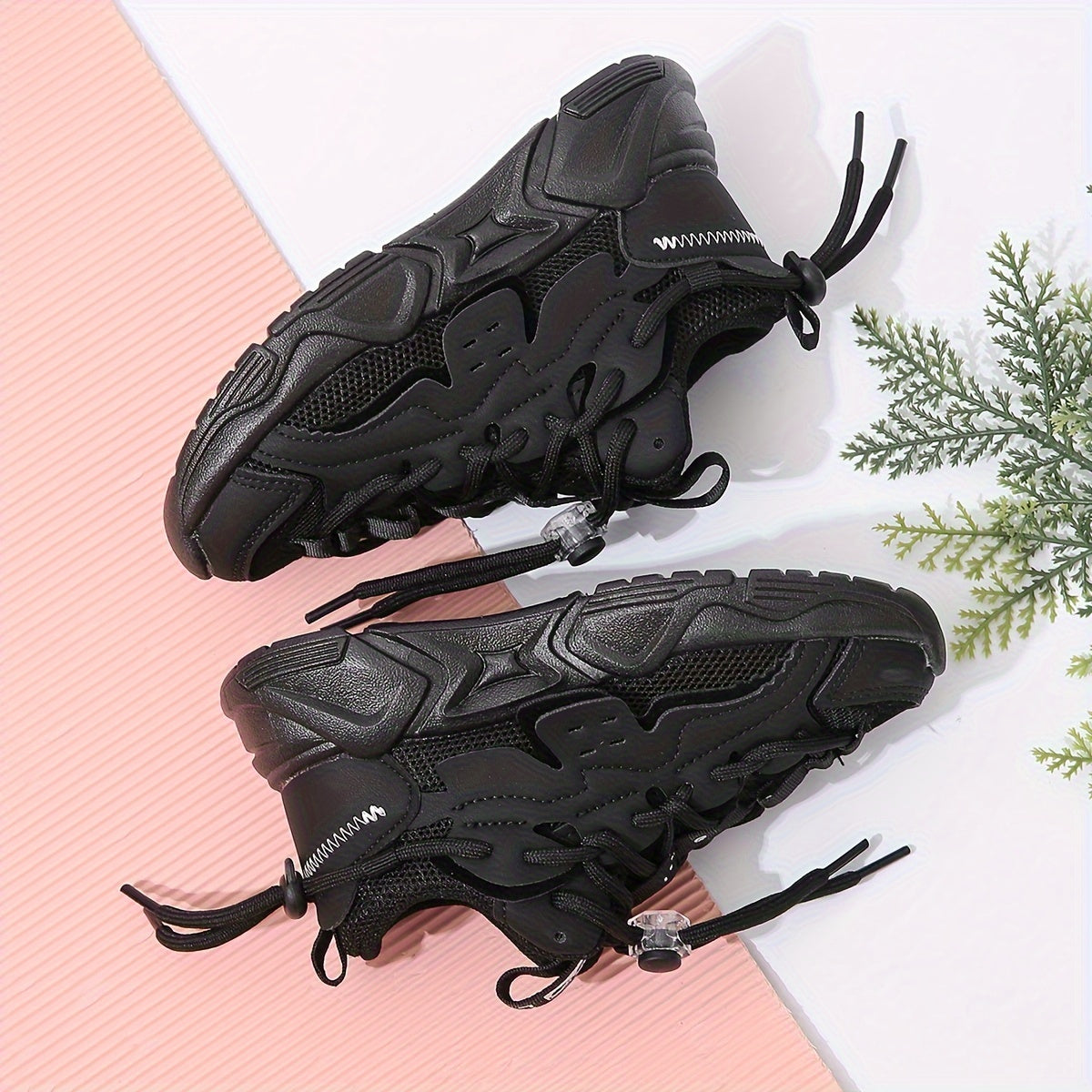 Unisex Kids' Casual Sports Sneakers with Breathable Mesh | PVC Low Top Shoes for Boys and Girls | Solid Pattern All-Season Athletic Footwear with Rubber Soles | Fabric Insole and Inner | Round Toe with Buckle Closure | Sun-Ex