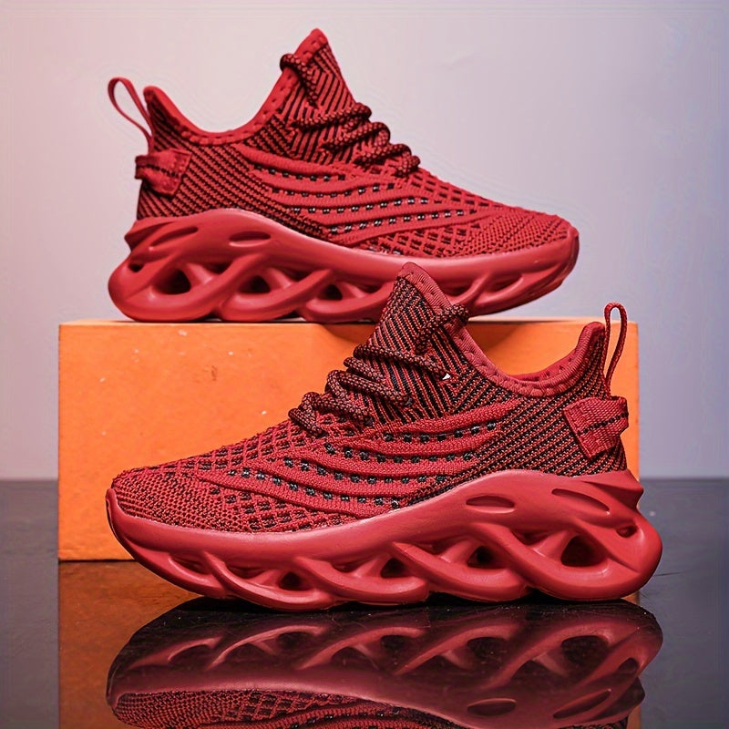 Youngsters' Breathable Knit Sneakers - Lightweight, Non-Slip Tennis & Running Shoes for Boys and Girls, All Seasons, Allseason Sneakers | Sleek Sporty Design | Durable EVA Sole, Cute Shoes