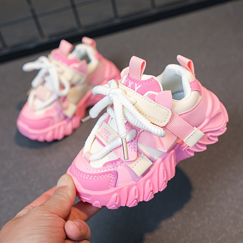 Casual Cute Low Top Platform Sneakers For Girls, Wear-resistant Non-slip Sneakers For All Seasons