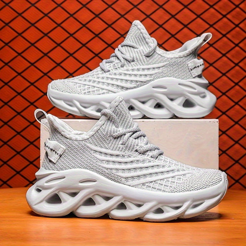 Youngsters' Breathable Knit Sneakers - Lightweight, Non-Slip Tennis & Running Shoes for Boys and Girls, All Seasons, Allseason Sneakers | Sleek Sporty Design | Durable EVA Sole, Cute Shoes