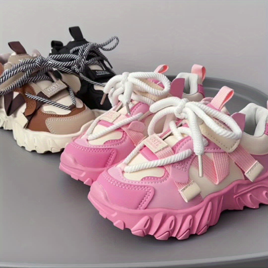 Casual Cute Low Top Platform Sneakers For Girls, Wear-resistant Non-slip Sneakers For All Seasons