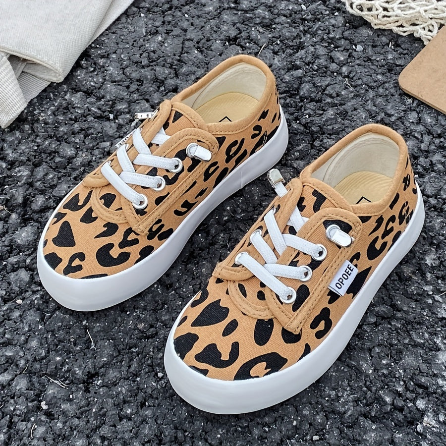 Youngsters' Fashion Canvas Shoes - Breathable Slip-On Low Tops with Adjustable Laces for Boys & Girls - Solid Colors, Easy Wear Spring/Fall Footwear