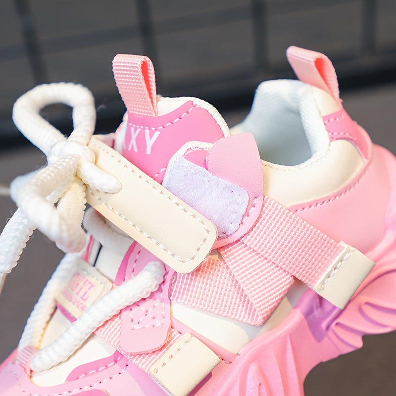 Casual Cute Low Top Platform Sneakers For Girls, Wear-resistant Non-slip Sneakers For All Seasons