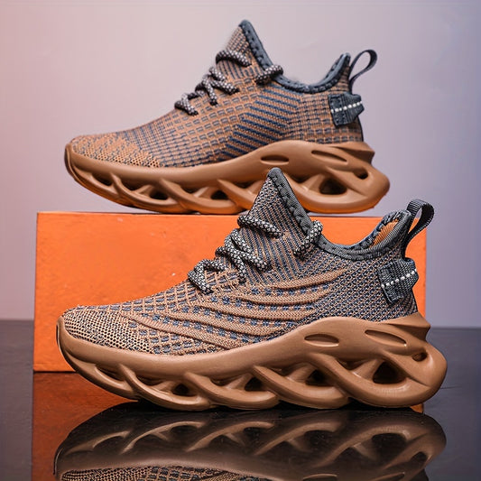 Youngsters' Breathable Knit Sneakers - Lightweight, Non-Slip Tennis & Running Shoes for Boys and Girls, All Seasons, Allseason Sneakers | Sleek Sporty Design | Durable EVA Sole, Cute Shoes